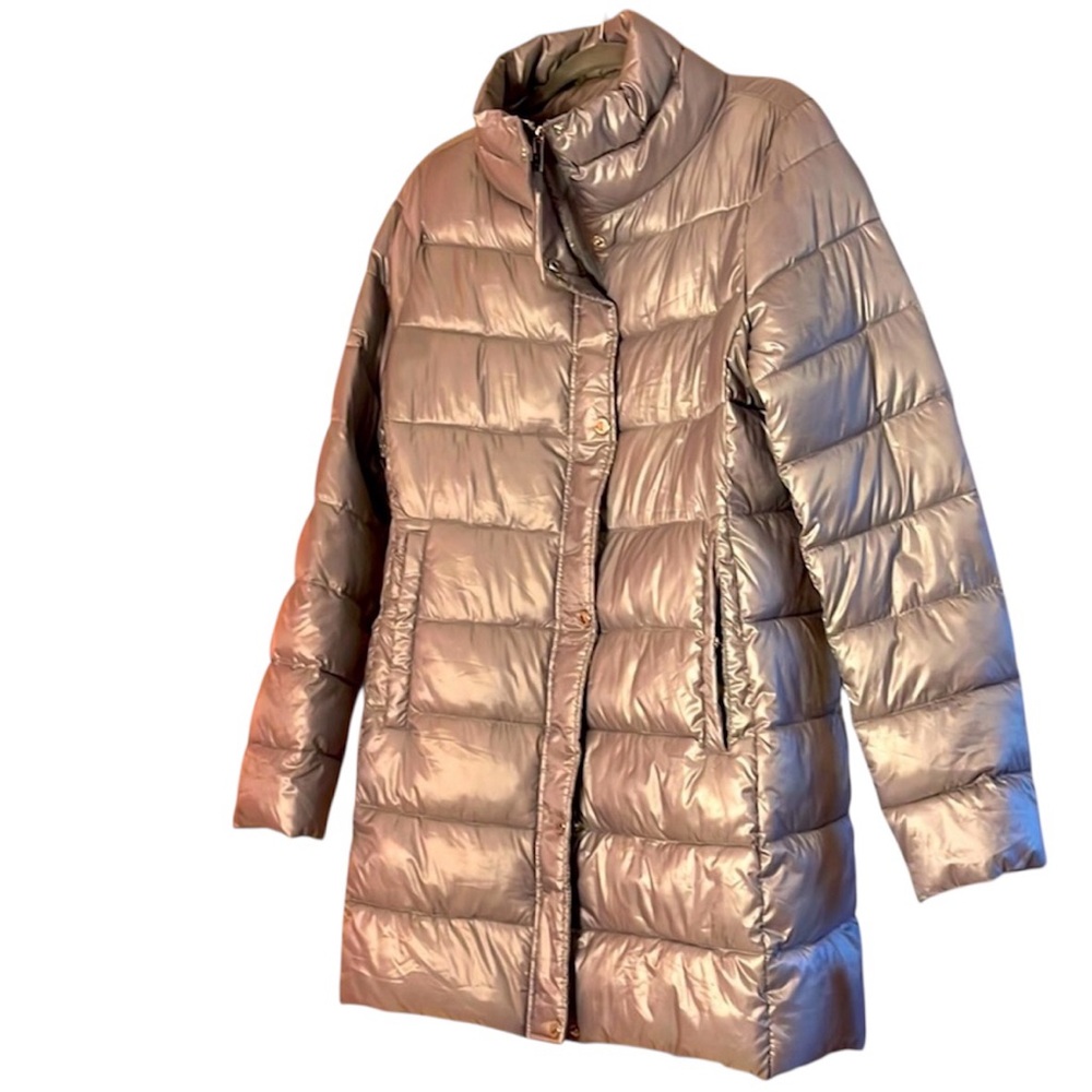 Via Spiga silver puffer coat Size L 👀